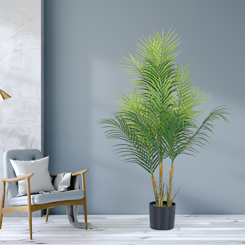 Hot koopnep groene planten plastic kunstmatige palmboom kunstmatige planten Phoenix palmboom met pot voor huisdecoratie