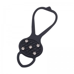 Aangepaste zwarte siliconen Ice Cleats Antislip-krampjes voor klimmen, wandelen