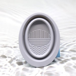 Siliconen make-up borstel reinigingsmat, opvouwbare make-up borstelreiniging kom