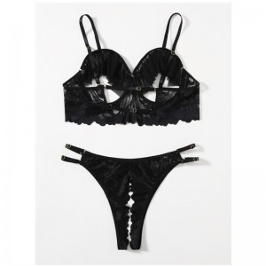 Nieuwe Hot Fashion Black Uitgehold Kant Mesh Vrouwen Mini Dress Sexy Lingeri