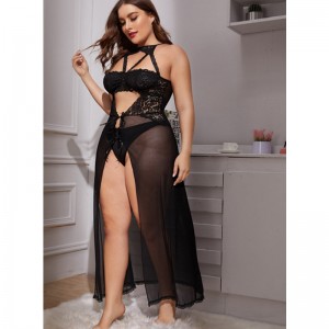 Zwarte lange rok Sexy pyjama\'s