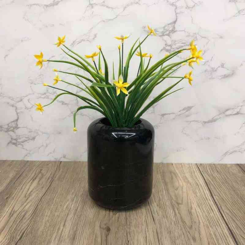 Eenvoudig ontwerp Home Decoratieve Naturl Marble Vaas