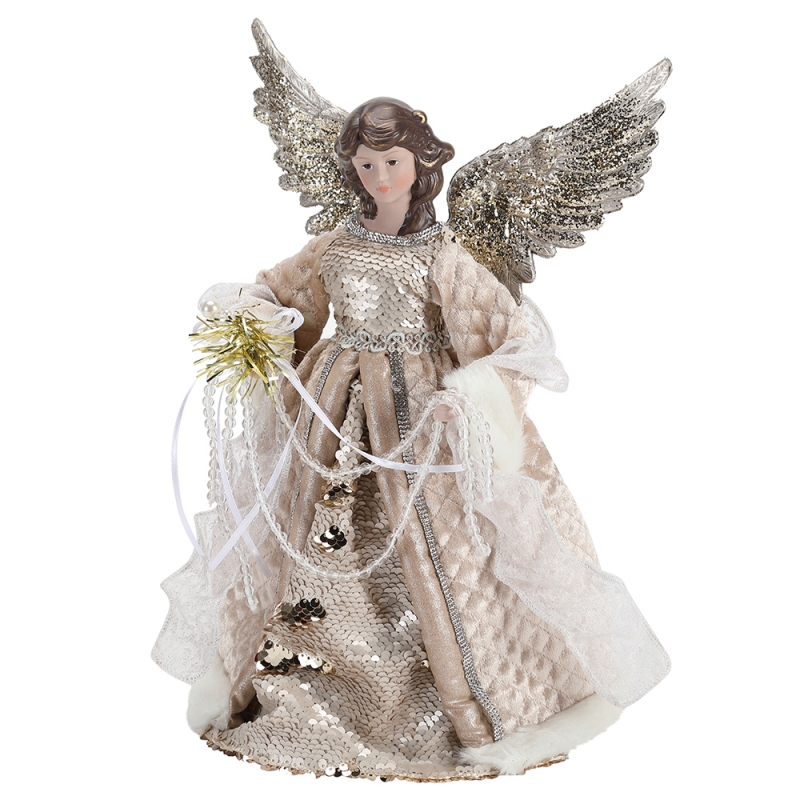 33cm Kerstmis Angel Decor Kralen Ornament Decor Indoor Decoraties Nieuw Product Xmas Figuur Holiday Display Luxury Thuis Merry