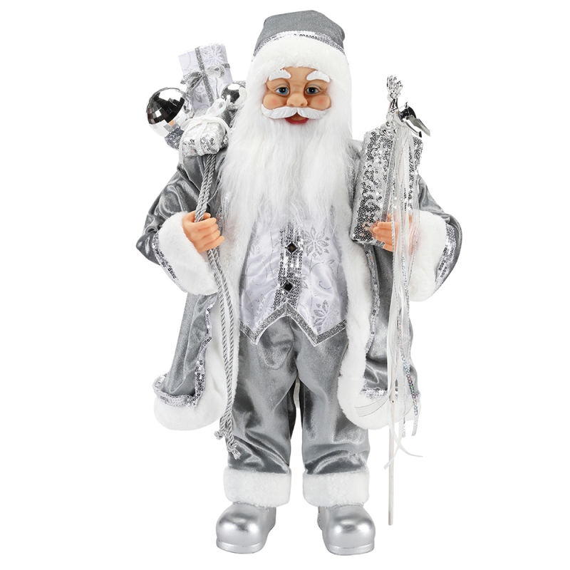 45 ~ 62 cm Kerststaan ​​Santa Claus Ornament Decoratie Figurine Collection Stof Holiday Festival Xmas Pluche Custom Item