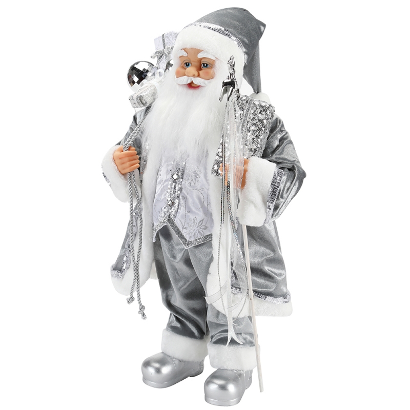 45 ~ 62 cm Kerststaan ​​Santa Claus Ornament Decoratie Figurine Collection Stof Holiday Festival Xmas Pluche Custom Item