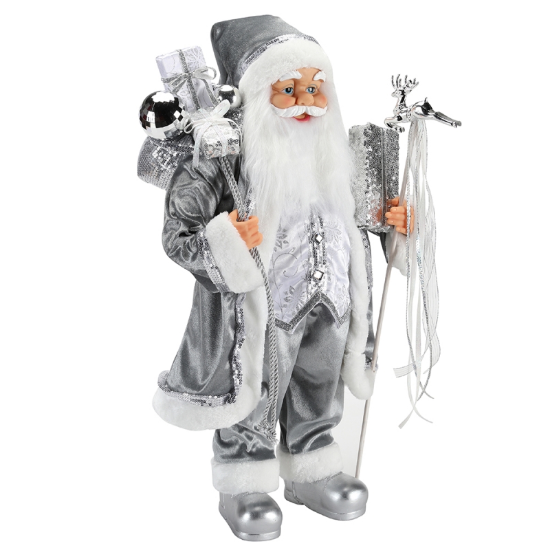 45 ~ 62 cm Kerststaan ​​Santa Claus Ornament Decoratie Figurine Collection Stof Holiday Festival Xmas Pluche Custom Item