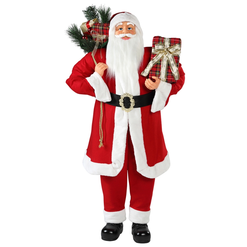 30 ~ 110 cm Kerstmis Standing Santa Claus Ornament Decoration Festival Holiday Figurine Collection Traditional Xmas IsPlay