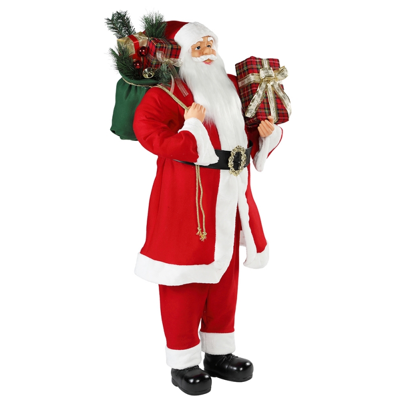 30 ~ 110 cm Kerstmis Standing Santa Claus Ornament Decoration Festival Holiday Figurine Collection Traditional Xmas IsPlay