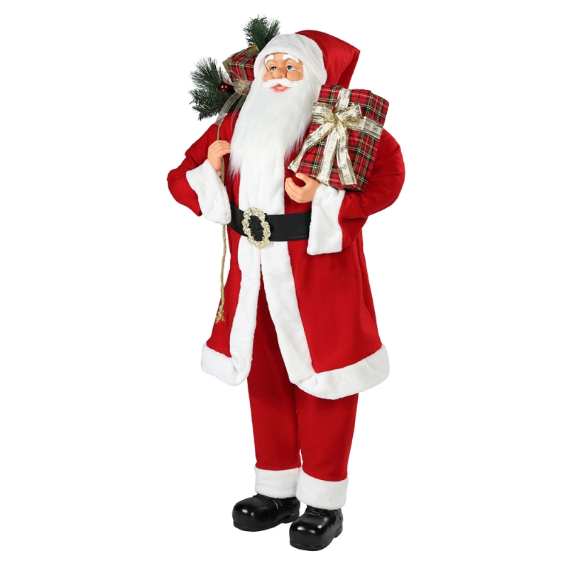 30 ~ 110 cm Kerstmis Standing Santa Claus Ornament Decoration Festival Holiday Figurine Collection Traditional Xmas IsPlay