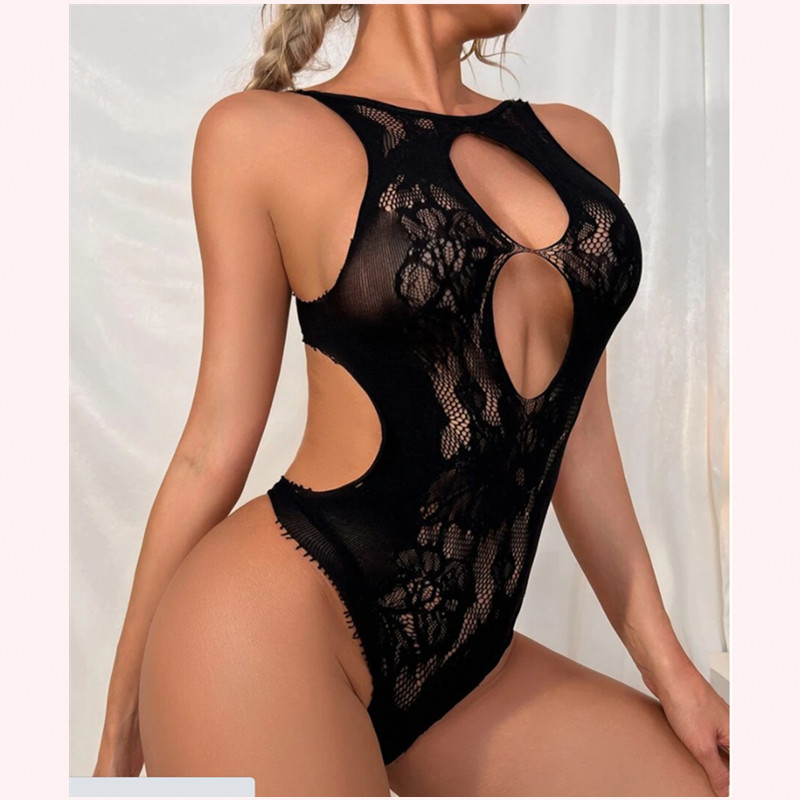 Groothandel bulk goedkope groothandel vrouwen romantische bodysuit transparant pure mesh kant backless sexy lingerie voor vrouwen 1 koper