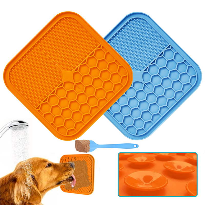 Groothandel Silicone PET LICK PAD, VOEDING MATS VOOR CATS HONDEN, LICKING MAT PET PET BADEN DISTRUCTIE PADS