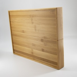 Natuurlijke bamboe uitbreidbare bestek mes lade opslagset