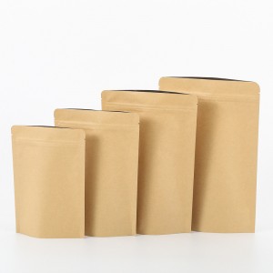 Kraftpapier Zipper Stand-up tas