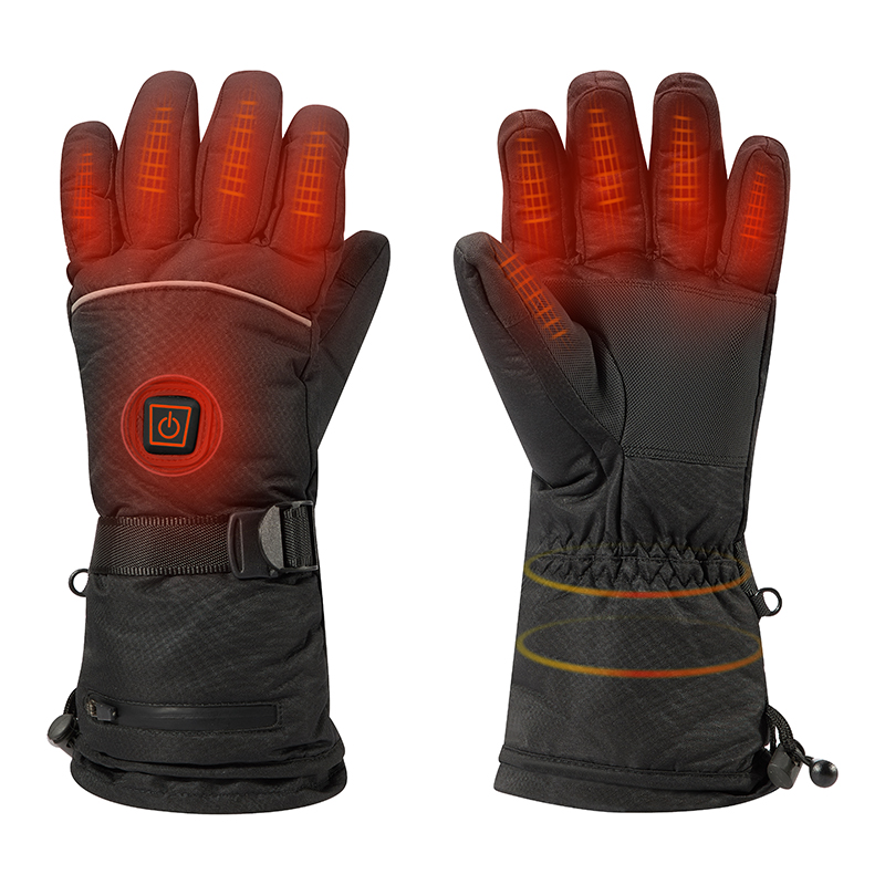 Unisex batterij verwarmde handschoenen, elektrisch verwarmde oplaadbare handschoenen voor winter motorfiets