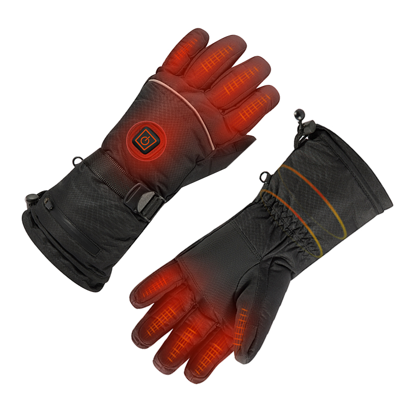 Unisex batterij verwarmde handschoenen, elektrisch verwarmde oplaadbare handschoenen voor winter motorfiets