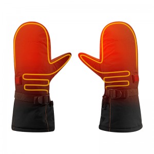 2200 mah winter elektrische verwarmde lederen handschoenen, waterdichte verwarming handschoenen voor vissen