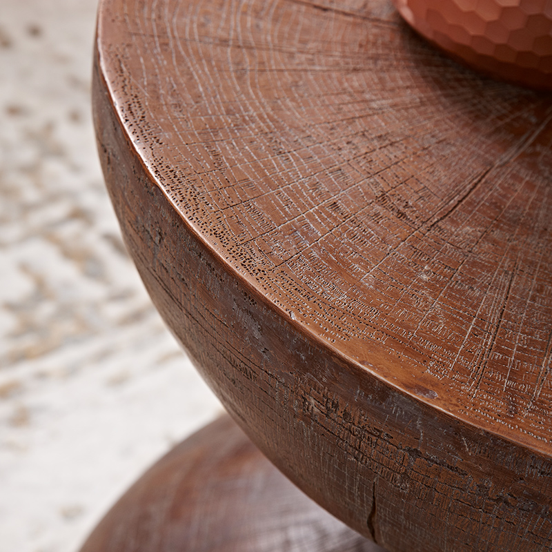 Vintage kruk Outdoor koffietafel Woonkamer Ronde houten zandloper bijzettafel