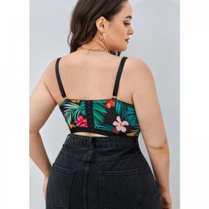 Plus Floral Lace Underwire Bra