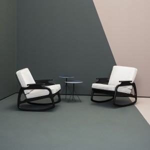 Franse houten frame stof single sofa arm stoel moderne lounge accent stoelen voor woonkamer meubels