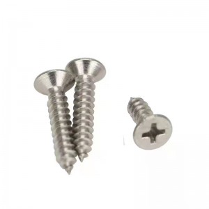 201 roestvrij staal verzonken kop zelftappende schroef platte kop zelftappende schroef Aangepaste kruis zelf tikken