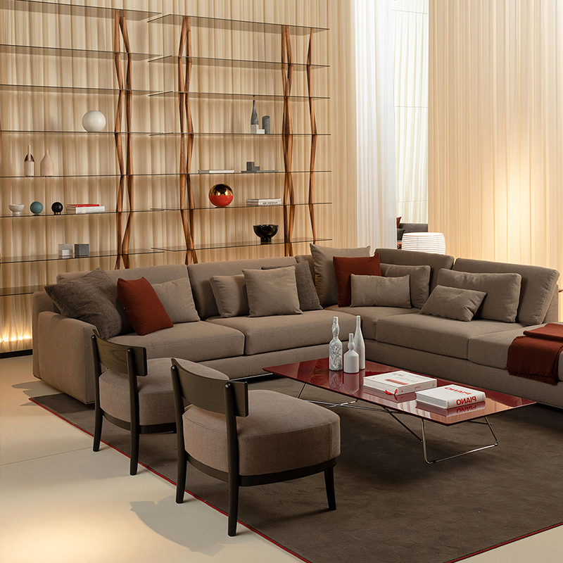 Modern Design Meubilair Set Gestoffeerde Thuis Lounge Houten Frame Accent Enige Sofa Chair