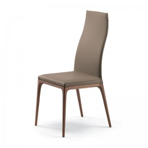 Home meubels eetkamerstoelen Modern Leather High Back Eetstoel Luxe Italiaans