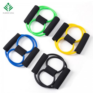 Yoga -weerstandsband buis stretch body fitness spiertraining oefening 8 type