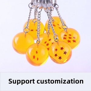 Dragon Ball Z 7 Stars Balls 2,7 cm PVC Figuren Toys Keychain Hanger Dragon Dragon Ball Z Keyring Cartoon Fans Collectie Nieuwe geschenken voor kinderen