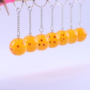 Dragon Ball Z 7 Stars Balls 2,7 cm PVC Figuren Toys Keychain Hanger Dragon Dragon Ball Z Keyring Cartoon Fans Collectie Nieuwe geschenken voor kinderen