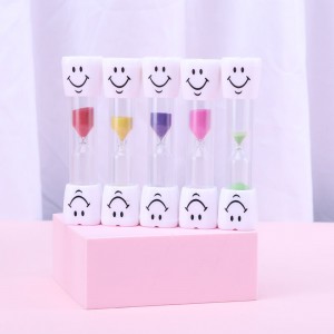 Kinderen Tandenborstel Timer Slimely Sand Timer Hourglass Decoratieve ornamenten Tanden Glimlachende gezicht Timers Kinderen Creatieve zandtimer Geschenken