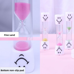 Kinderen Tandenborstel Timer Slimely Sand Timer Hourglass Decoratieve ornamenten Tanden Glimlachende gezicht Timers Kinderen Creatieve zandtimer Geschenken