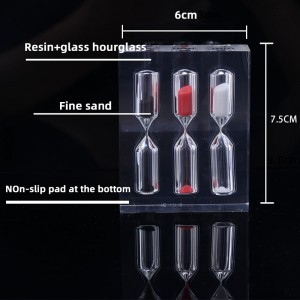 Acryl Sandtimers 3/4/5min Sand Timer voor kinderen kleurrijke zandloper Home Decor Sandglass Verjaardag Xmas Gift Crystal