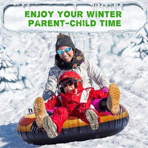 Opblaasbare pizzasneeuwbuissleeënapparatuur van winterspeelgoed, sneeuwspeelgoed voor kinderen buiten