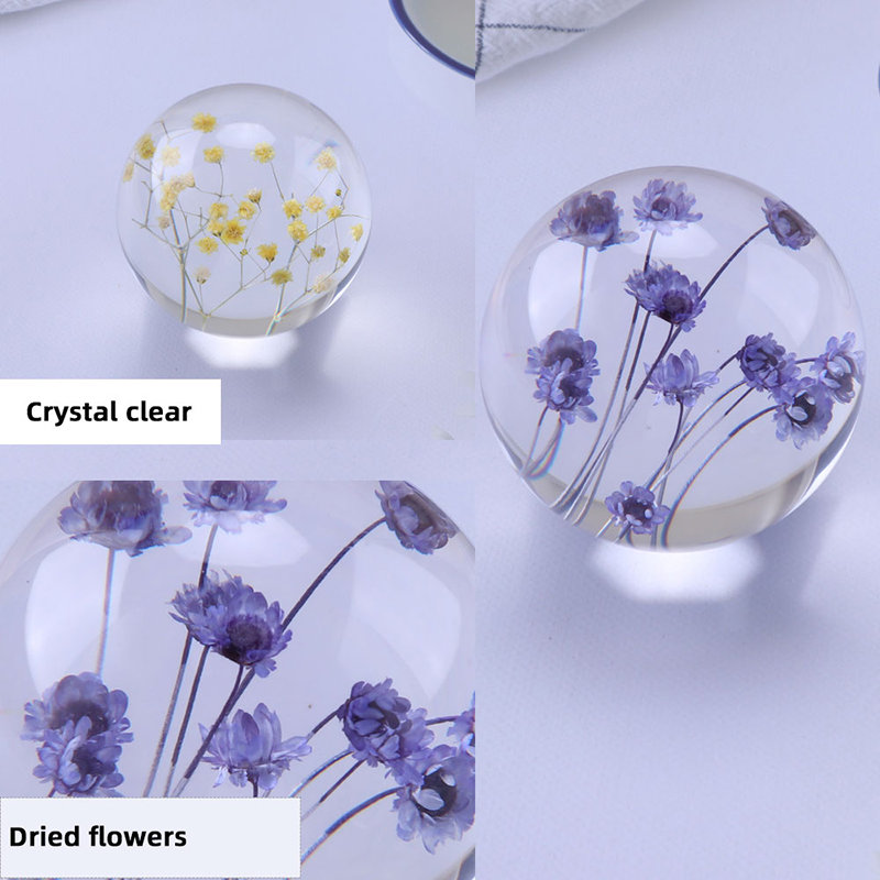 Aangepaste 3D 7cm 8 cm 9cm hars orb Natuurlijke bloemplant Real Dandelion Paperweight for Christmas Gifts Crystal Glass Home Decor