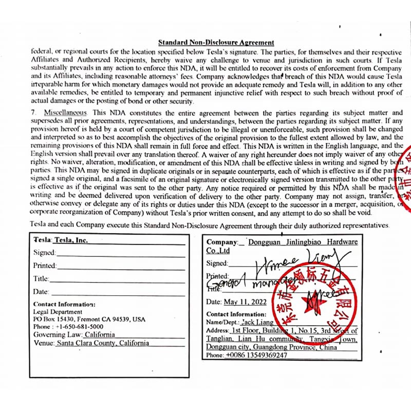 Jinglingbiao (Globao) Company staat op het punt een samenwerking te bereiken met Tesla.
