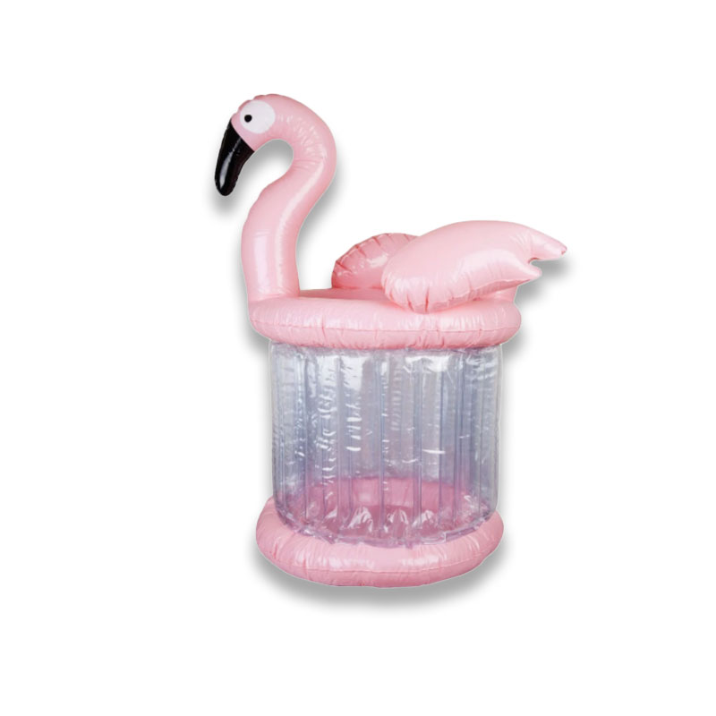 Giant Pink Flamingo opblaasbaar ijskaketkoeler, Summer Party Toys Pool Beach Accessories, Drink Beer Bar Cup Holder