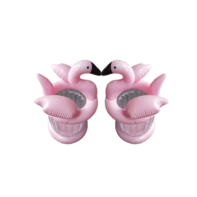 Giant Pink Flamingo opblaasbaar ijskaketkoeler, Summer Party Toys Pool Beach Accessories, Drink Beer Bar Cup Holder