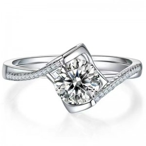 Klaar om hoogwaardige S925/18k/14k/10k goud te verzenden met moissanite/echte diamant verlovingsring