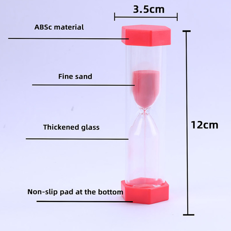 Factory Supply Custom Logo Outdoor Plastic 3min5min Purple Hexagon Plastic Hourglass Sand Timer