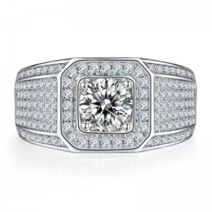Betrokkenheid S925/18k/14k/10k met moissanite/echte diamant voor man
