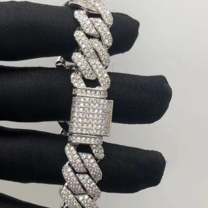 Tuochen sieraden sterling zilver 925 met moissaniet stenen armband voor man