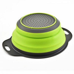 Multifunctionele opvouwbare groente fruit wassen opslag opslag gootsteen plastic filter opvouwbare afvoermand