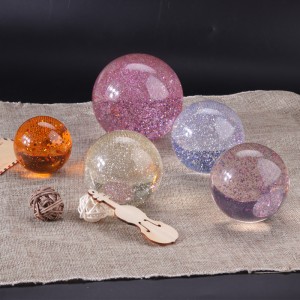 Factory Groothandel Decoratie Home Glitter Poeder Inside Acryl Plastic Crystal Ball