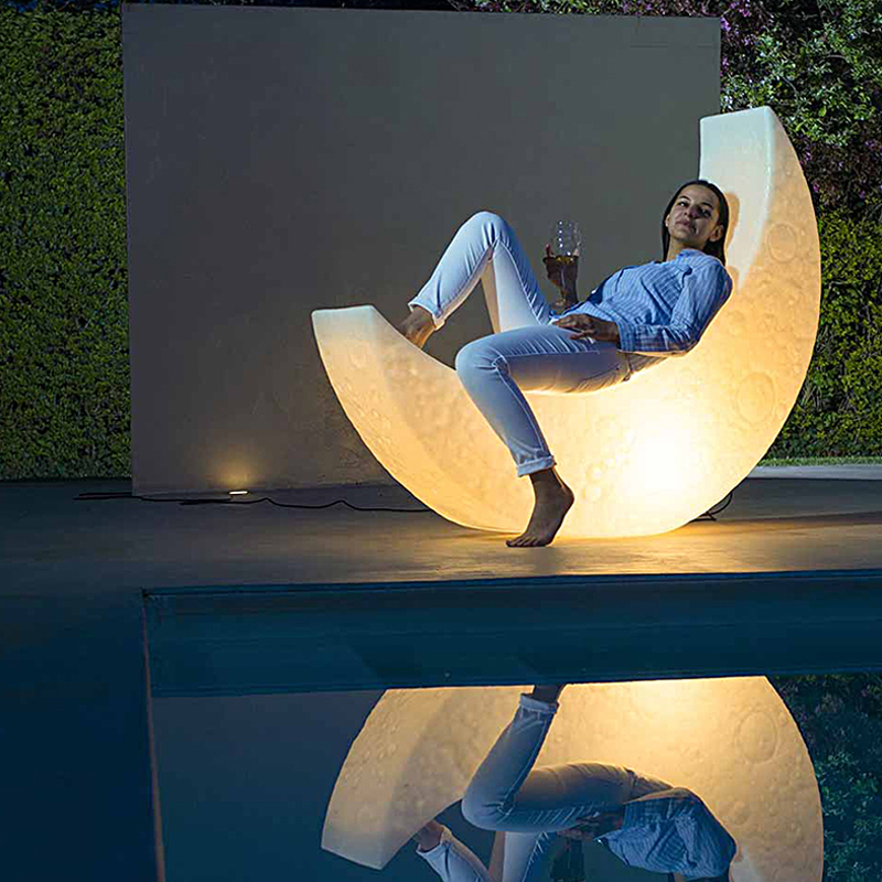 Party Led Luminous Swing Chair Outdoor/indoor Plastic Moon Lamp Luminous Led Moon schommelstoel