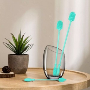 Zachte siliconen keukenfles glazen reinigingsborstel