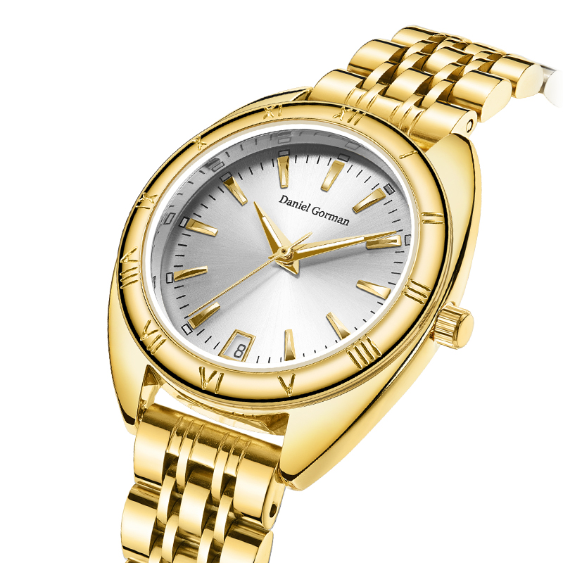 Daniel Gorman AN22415 Uniek ontwerp luxe mode Women \\ 's Watch Gold Ice Bound Watch Women's pols luxe