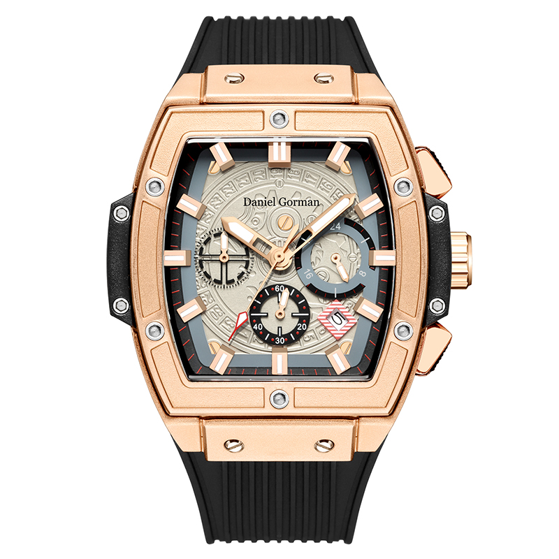 Daniel Gormango13 Brand Waterdichte Watch Men's Clock Fashion Sports Leisure Unieke Quartz Luxury Square Men \\'s Watch