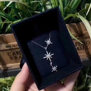 Sterling Silver 925 Star ketting met CZ Stone voor meisjes