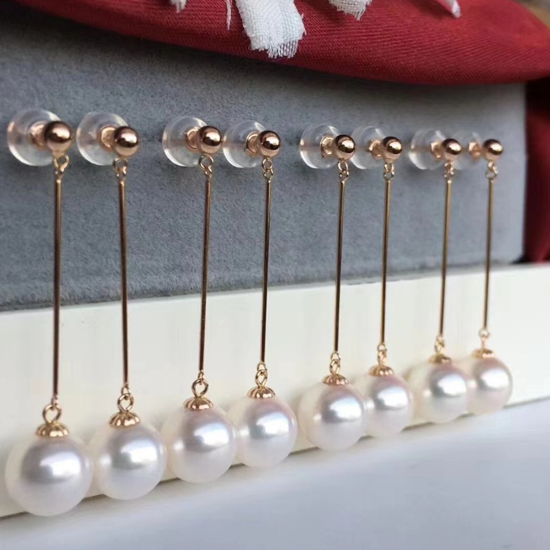 18k/14k/10k/9k Gold Pearl Earring Klaar om te verzenden