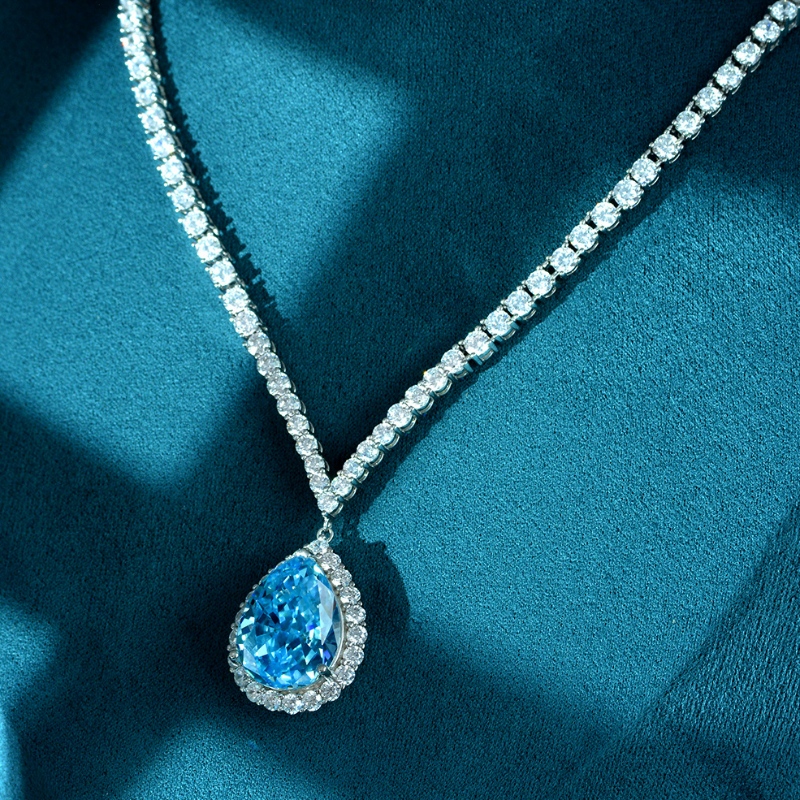 Hart of the Ocean Pendant 40ct High-End Luxury Flash Full Diamond Necklace